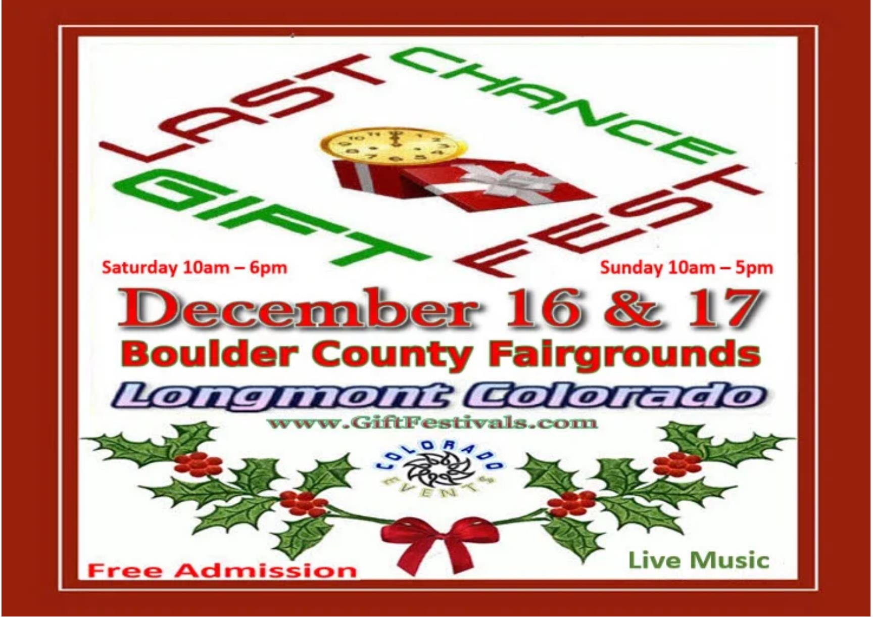 Last Chance Gift Fest Longmont / Boulder